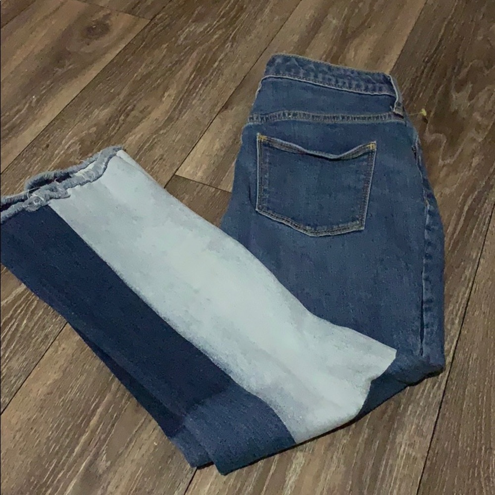 Patchwork Super Stylish, Raw Hem, Jeans! - image 2